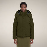 Veste pour femme modèle Portia vert terre | Save The Duck