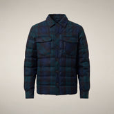 Men's Puffer Jacket Esteban in Black Checks - Men's Animal-Free Puffer jackets | Save The Duck
