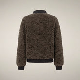 Women's Faux Fur Puffer Jacket in Soil Brown | Save The Duck
