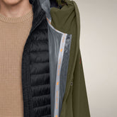 Herren-3-in-1-Parka Torvin Combined in Schlangengrün | Save The Duck