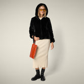 Giacca donna reversibile Laila in pelliccia animal free nero - Faux Fur | Save The Duck
