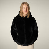 Women's faux fur Jacket Laila in Black | Save The Duck