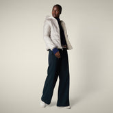 Giacca donna reversibile Este in pelliccia animal free rainy beige - Faux Fur | Save The Duck