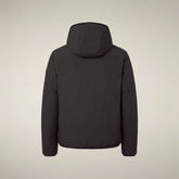 Men's Reversible Puffer Jacket Ezra in Brown Black - Generic | Save The Duck