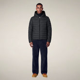 Men's Reversible Puffer Jacket Ezra in Brown Black | Save The Duck