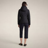 Piumino animal free con cappuccio donna Daisy Nero - Donna | Save The Duck