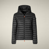Piumino animal free con cappuccio donna Daisy Nero - Piumini Donna Animal-Free | Save The Duck