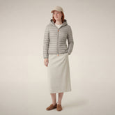 Piumino animal free con cappuccio donna Daisy Beige chiaro - Donna | Save The Duck