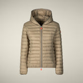 Piumino animal free con cappuccio donna Daisy Grigio elefante - Icons Donna | Save The Duck