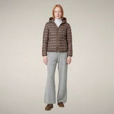 Damen-Steppjacke Alexis in Schlammgrau | Save The Duck