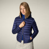Piumino donna animal-free Alexis blu navy - Short puffer jackets | Save The Duck