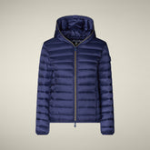 Piumino donna animal-free Alexis blu navy - Short puffer jackets | Save The Duck
