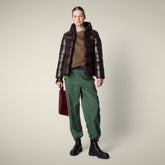 Piumino donna animal-free Lois marrone nero - Short puffer jackets | Save The Duck