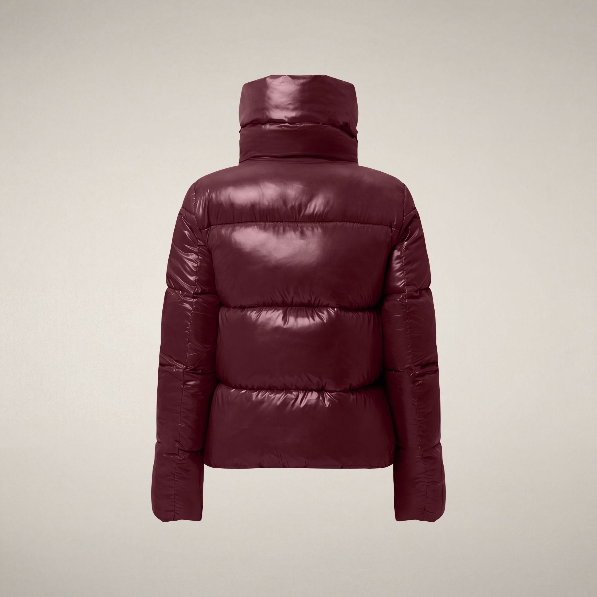 Women's Puffer Jacket Isla in Wine Red