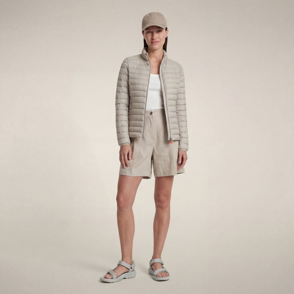 Piumino donna Carly Beige chiaro