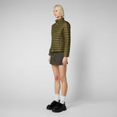 Doudoune Carly animal-free vert olive pour femme - Doudounes Animal-Free Femme | Save The Duck
