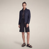 Women's puffer jacket Carly in navy blue - LAYERING | Save The Duck