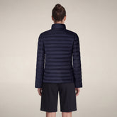 Women's puffer jacket Carly in navy blue - LAYERING | Save The Duck