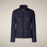 Women's puffer jacket Carly in navy blue - LAYERING | Save The Duck