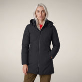 Women's Padded Coat Rachel in Ebony Grey | Save The Duck
