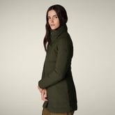 Parka donna animal free Rachel verde scuro - Parka donna | Save The Duck