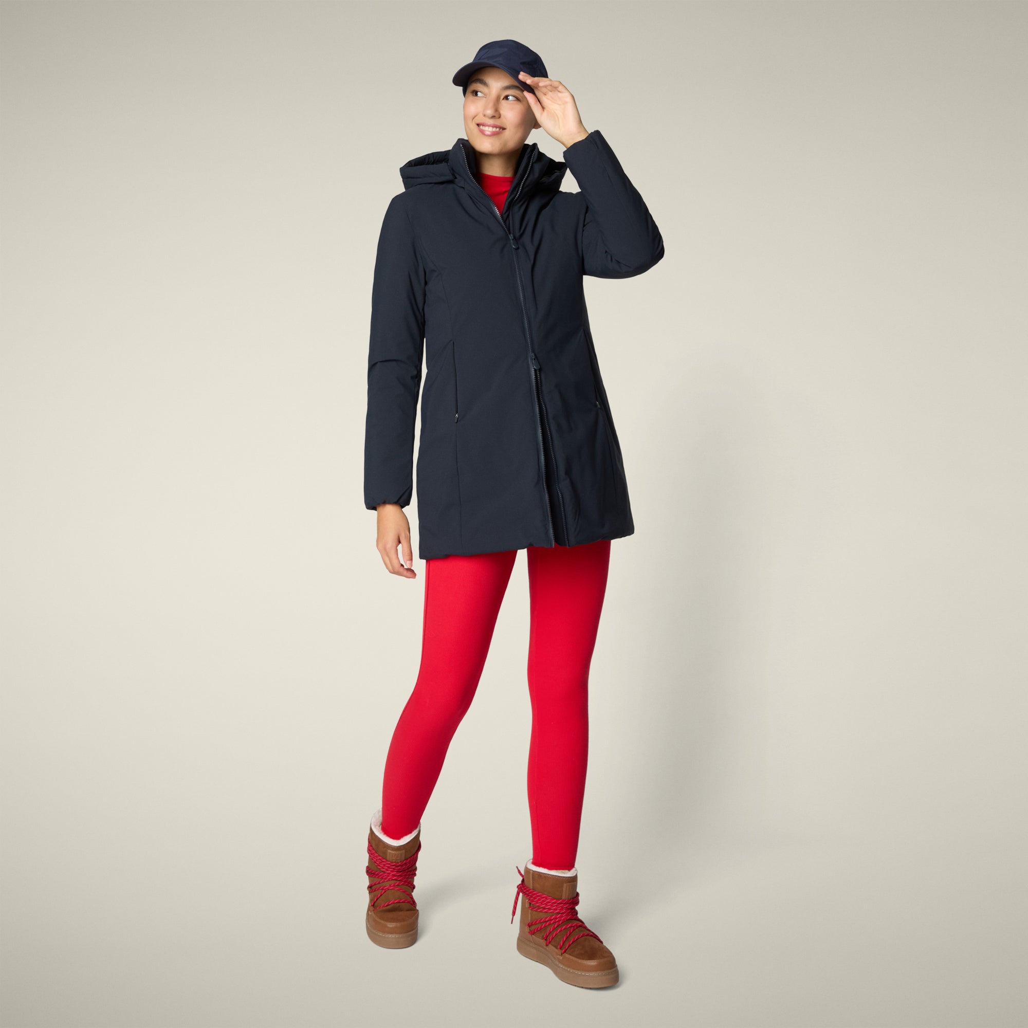 Women's Parka Rachel in Blue Black