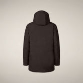 Veste rembourrée pour homme modèle Sesle marron noir | Save The Duck
