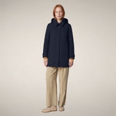 Imperméable pour femme modèle Embie bleu nuit - Imperméables Femme | Save The Duck