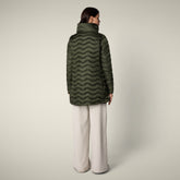 Piumino lungo donna animal free Livette verde bosco - Piumini Donna Animal-Free | Save The Duck