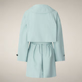 Trench donna Livia azzurro isola - Rain Woman SS26 Collection | Save The Duck