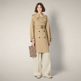 Women's Trench coat Talya in Stardust Beige - Woman | Save The Duck