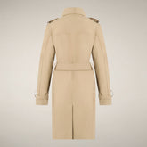 Women's Trench coat Talya in Stardust Beige - Woman | Save The Duck