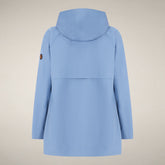 Women's hooded raincoat Daina in Cornflower Blue - Women's Raincoats | Save The Duck