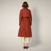 Women's Coat Gala in Sienna Red - Icon Woman SS26 Collection | Save The Duck