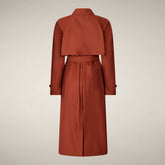 Women's Coat Gala in Sienna Red - Icon Woman SS26 Collection | Save The Duck