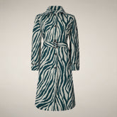 Women's Coat Danielle with zebra print - Women's Raincoats | Save The Duck