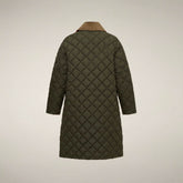 Piumino lungo donna Sadie verde serpente | Save The Duck