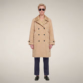 Imperméable pour femme modèle Pilar beige stardust | Save The Duck