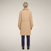 Imperméable pour femme modèle Pilar beige stardust | Save The Duck