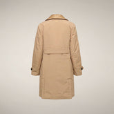 Imperméable pour femme modèle Pilar beige stardust | Save The Duck