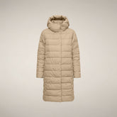 Damen-Steppmantel Caramel in Steinbeige - Collection Light Air Woman | Save The Duck
