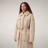 Impermeabile donna Shayla beige pietra | Save The Duck