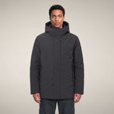 Men's Coat Rolf in Ebony Grey | Save The Duck