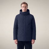Men's Coat Rolf in Navy Blue | Save The Duck