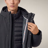 Men's 3-in-1 Coat Bertaur Combined in Navy Blue | Save The Duck