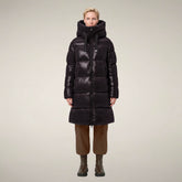 Women's Puffer Jacket Isabel in Brown Black - Preview FW26 Woman | Save The Duck