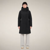 Manteau matelassé pour femme modèle Leandra noir | Save The Duck