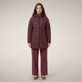Women's Puffer Coat Carol in Burgundy Black - Preview FW26 Woman | Save The Duck