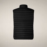 Man's quilted gilet Adam in black - Men's Gilet | Save The Duck