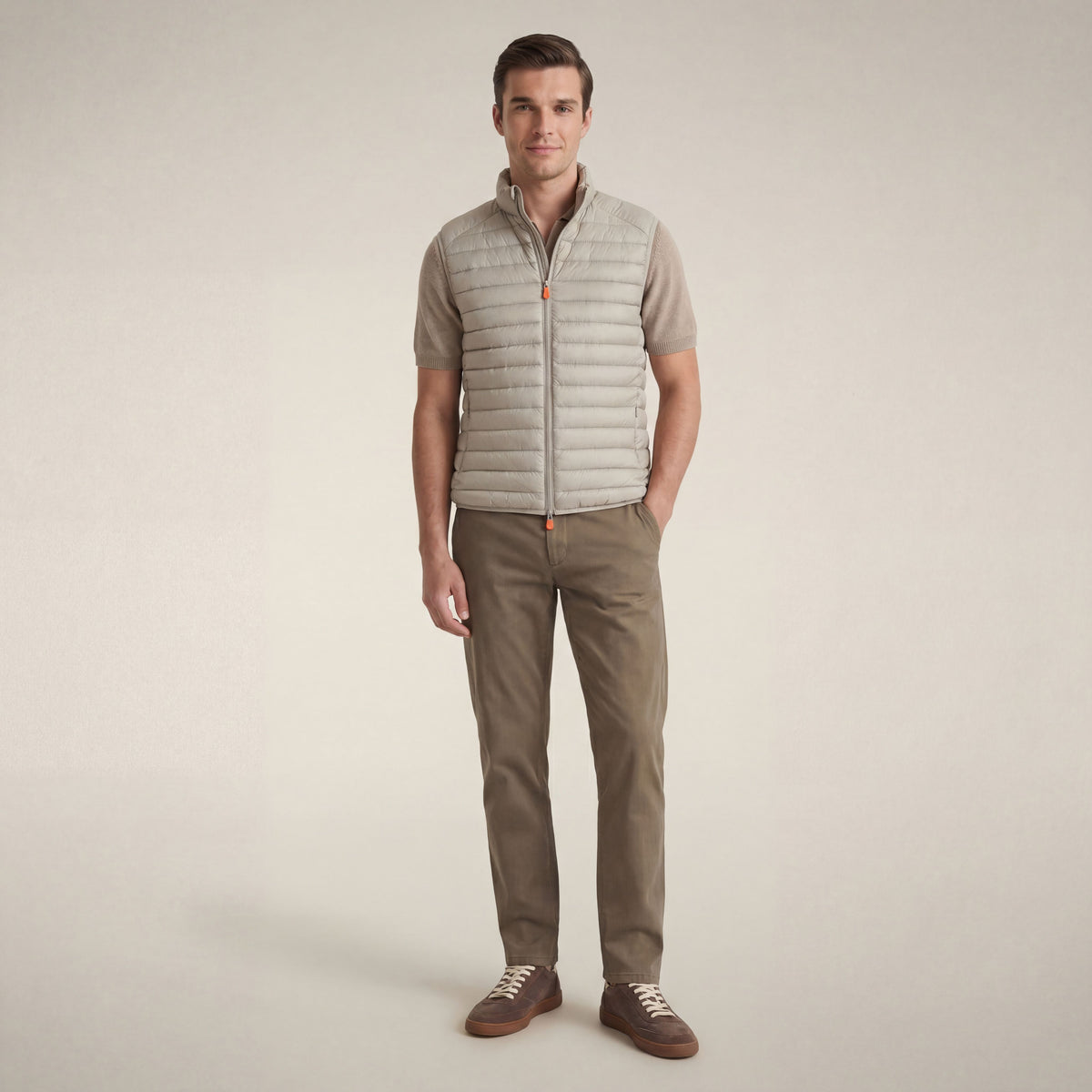 Gilet imbottito uomo Adam Beige chiaro
